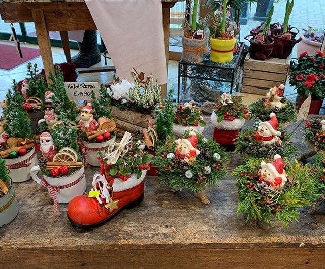 Adventstimmung mit Weihnachtsdekoration aus der Natur von der Gärtnerei Käfer